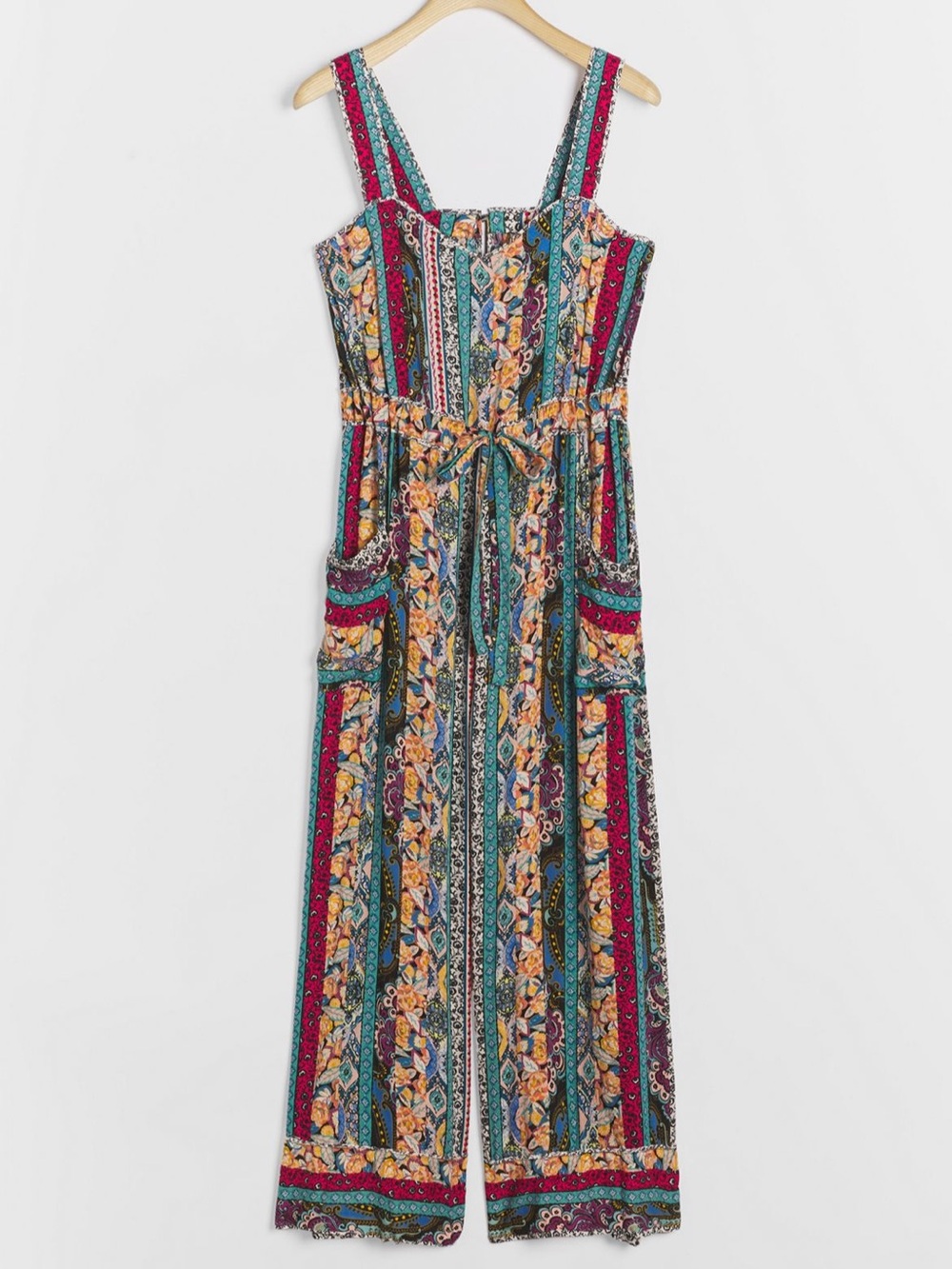 ANTHROPOLOGIE CALAIS JUMPSUIT NOVELTY PRINT BOHEMIAN WIDE LEG SZ XS - Picture 3 of 15